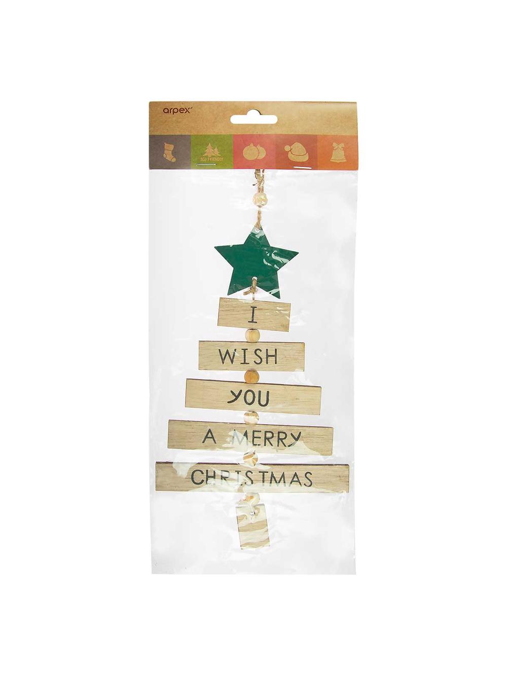 Drewniana zawieszka - choinka - FSC 100%
