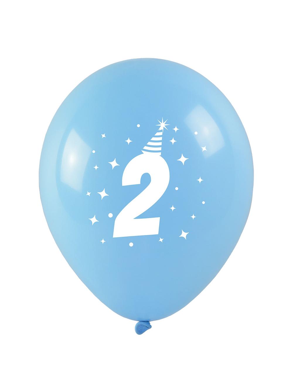 Balony z nadrukiem cyferki - 2 (3 szt.)