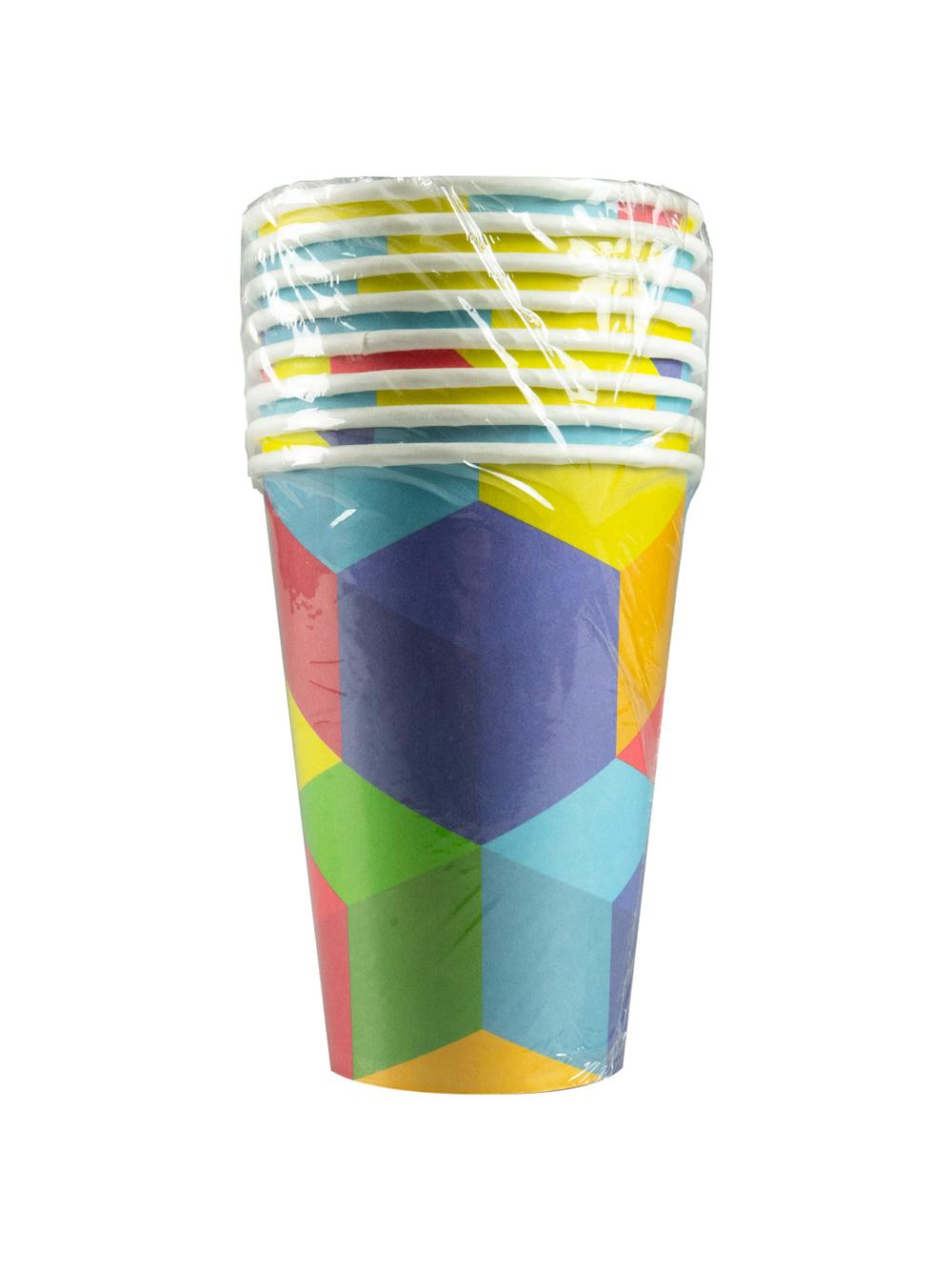 Kubki papierowe - Klocki (8 szt.)