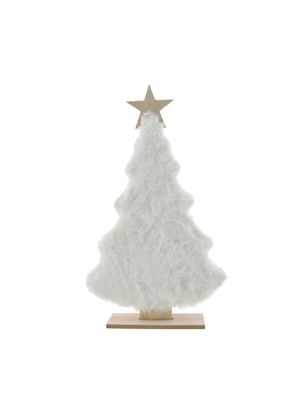 Drewniana choinka z futerkiem