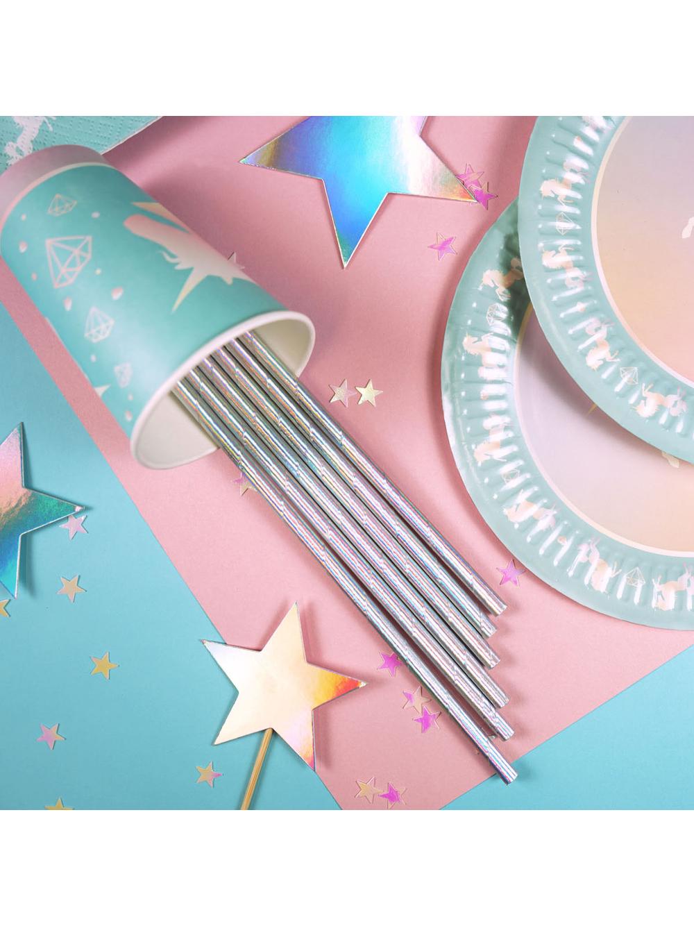 Słomki papierowe opalizujące (12 szt.) - FSC Mix Credit