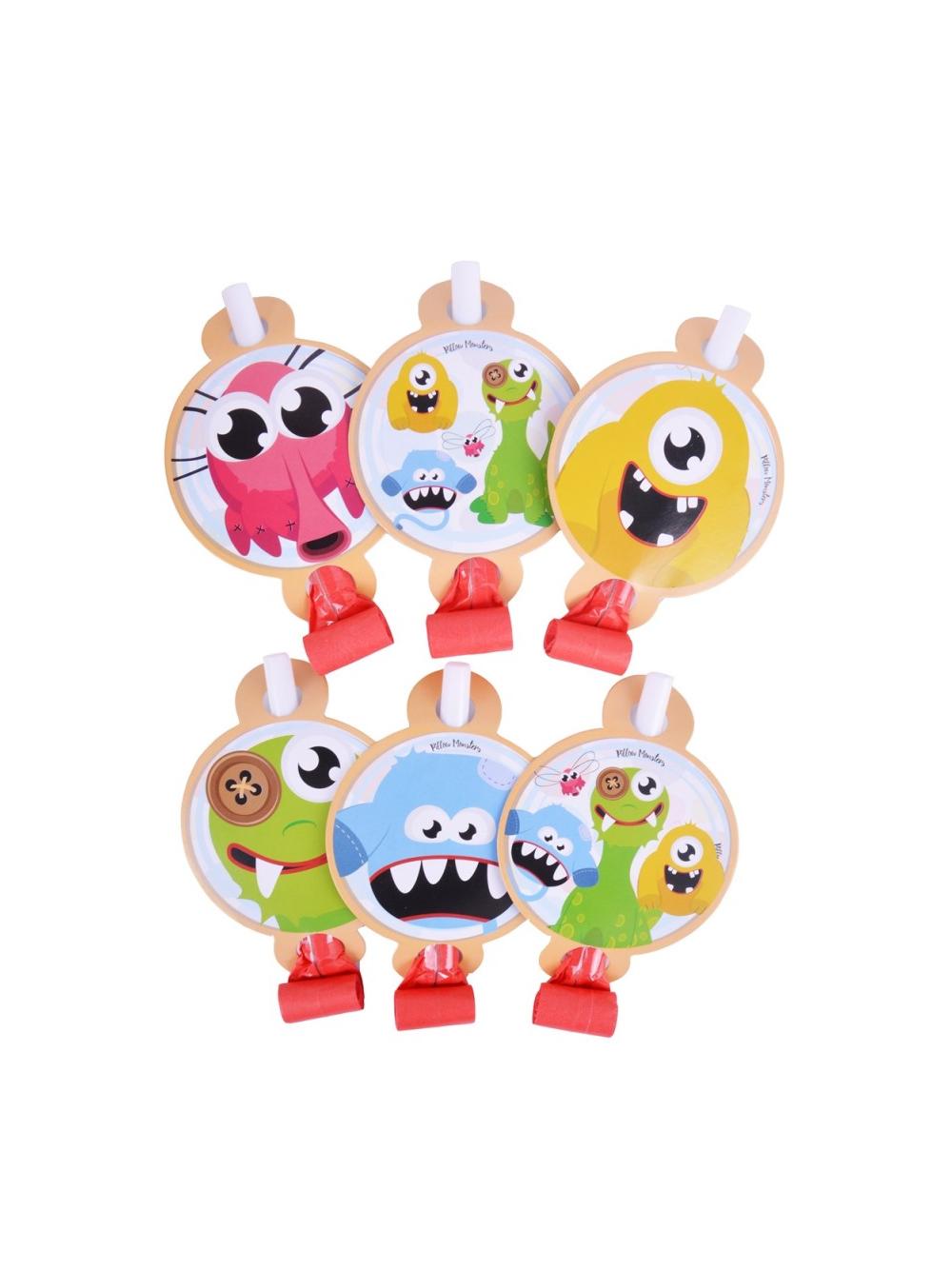 Gwizdki medalion - Pillow Monsters (6 szt.)