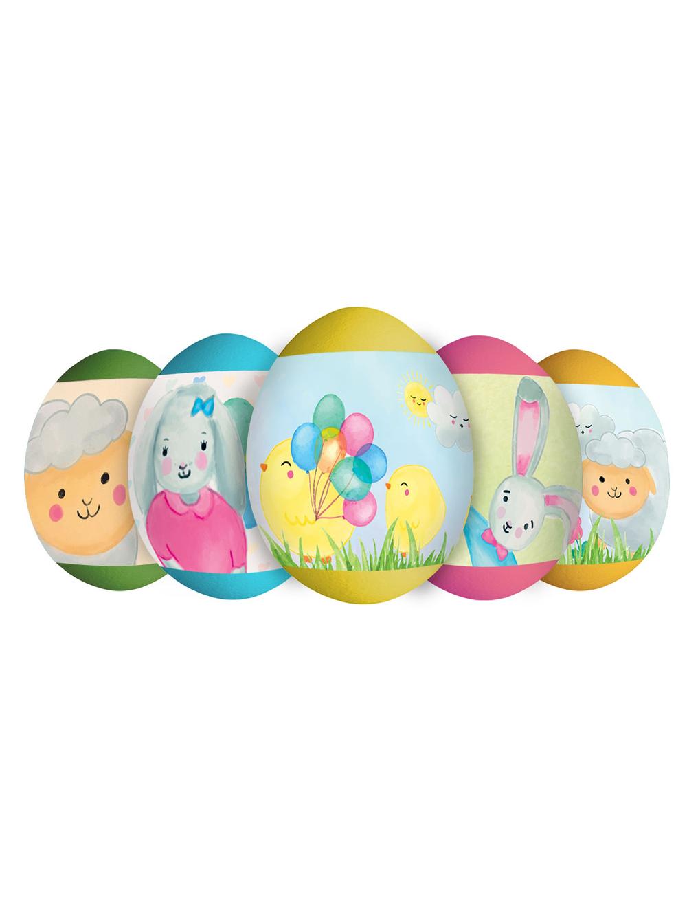 Pastelowe pisanki - zestaw owijek (6 szt.)