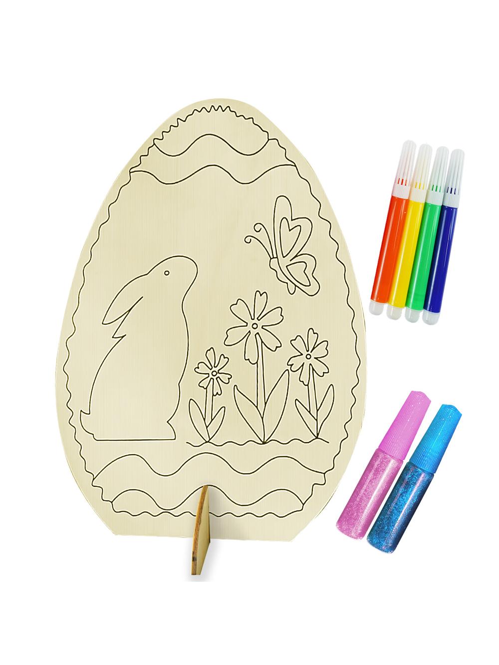 Drewniana dekoracja do kolorowania