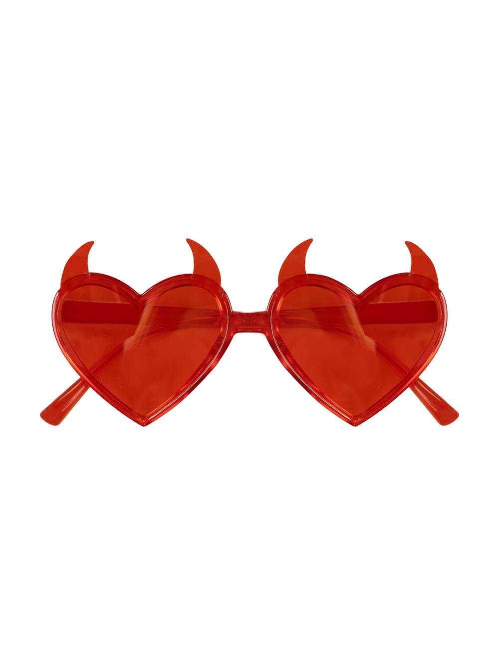 Okulary serca z rogami