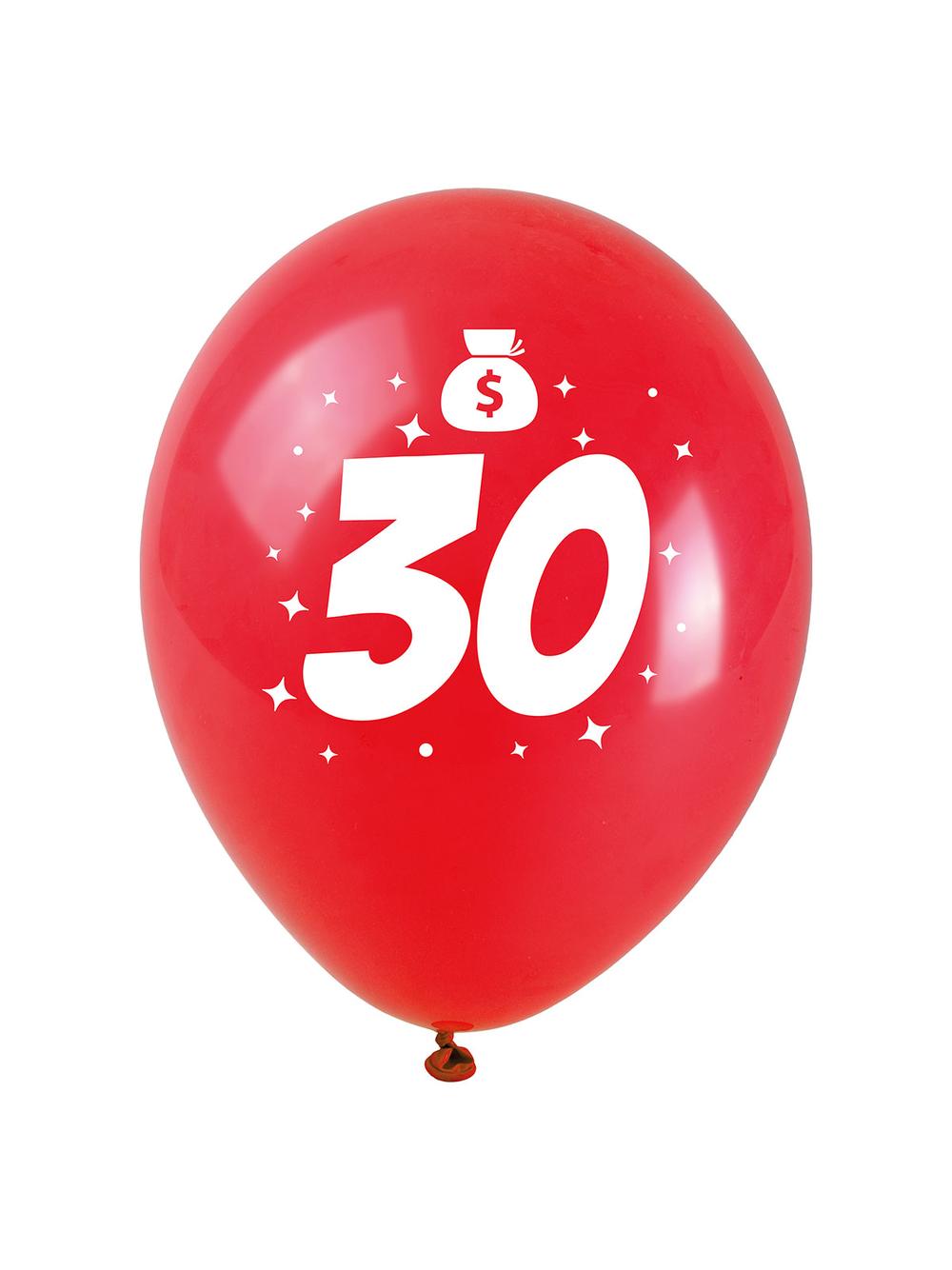 Balony jubileuszowe - 30 (3 szt.)