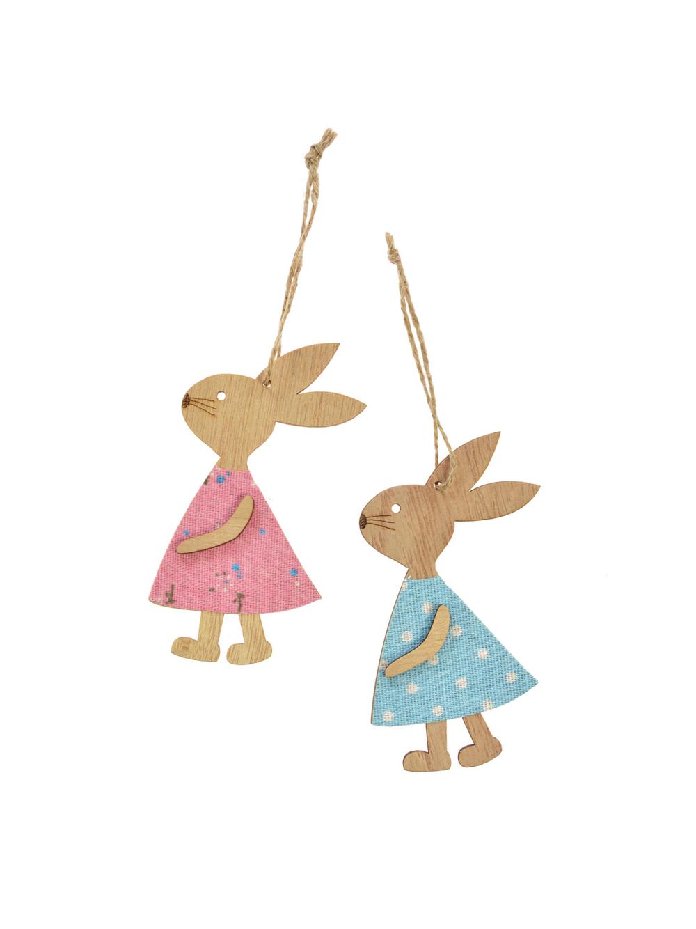 Drewniana zawieszka - zajączek