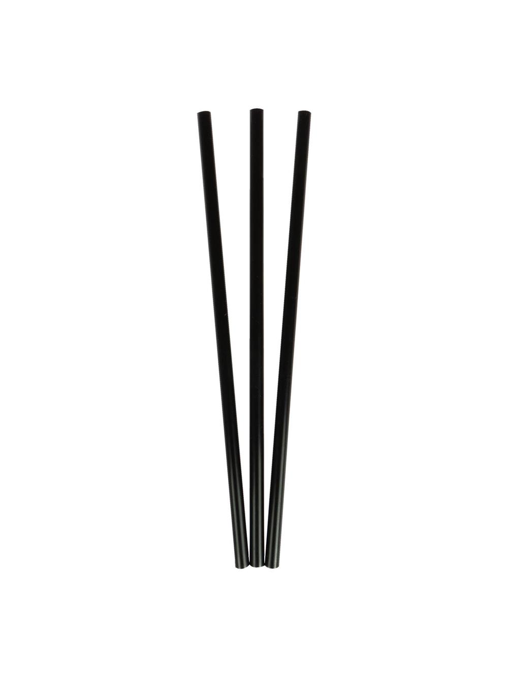 Słomki wielorazowe - proste czarne (20 szt.)