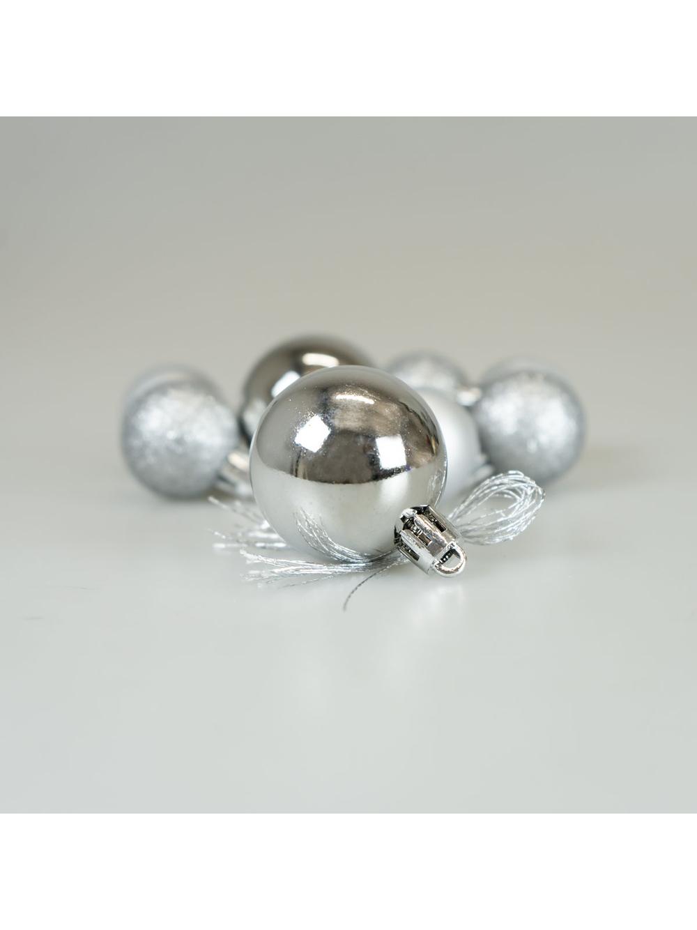 Zestaw dekoracji w bombce (9 szt.) - srebrne