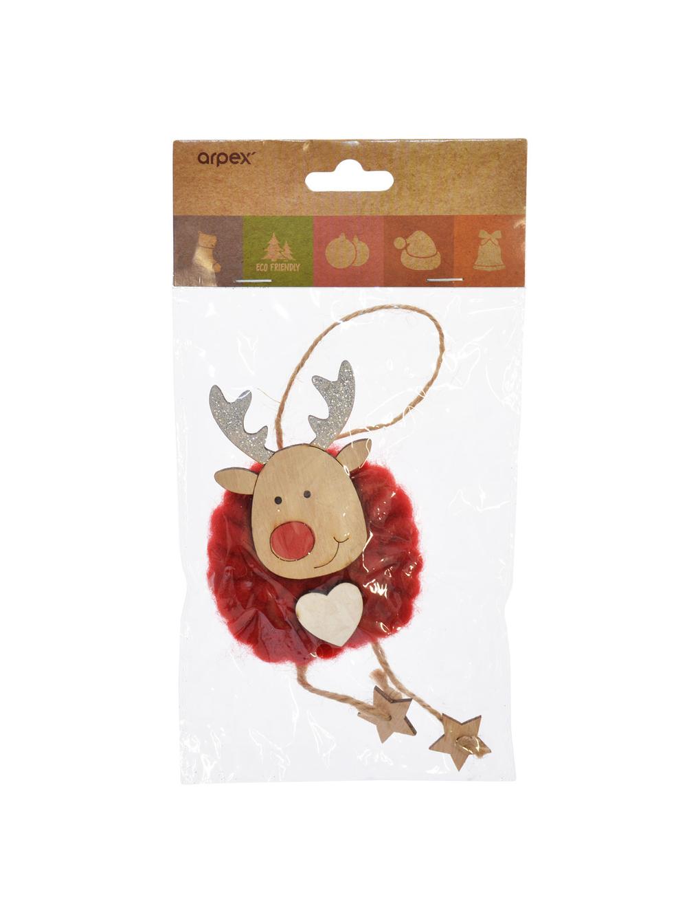 Drewniana zawieszka z wełną