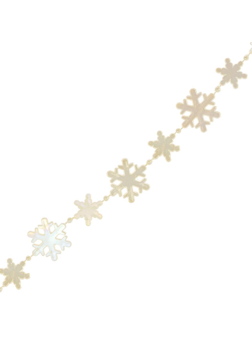 Łańcuch śnieżynki - ecru