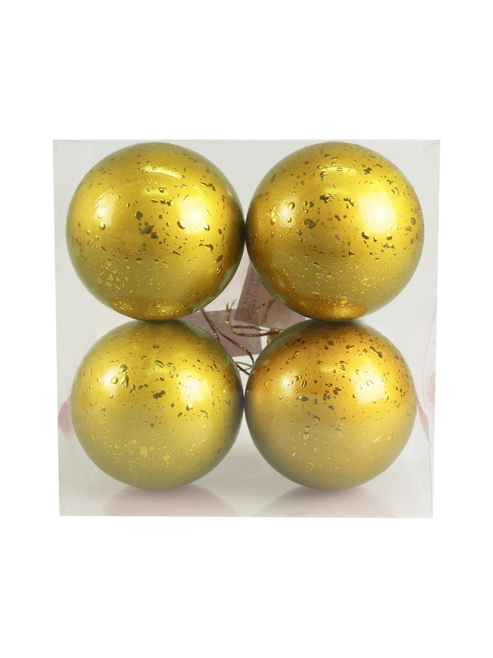 Zestaw bombek z efektem rosy (4 szt.) - złoty