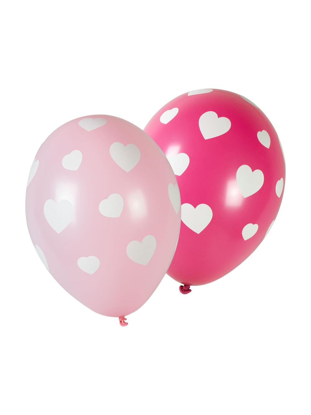 Balony z nadrukiem - serca (5 szt.)