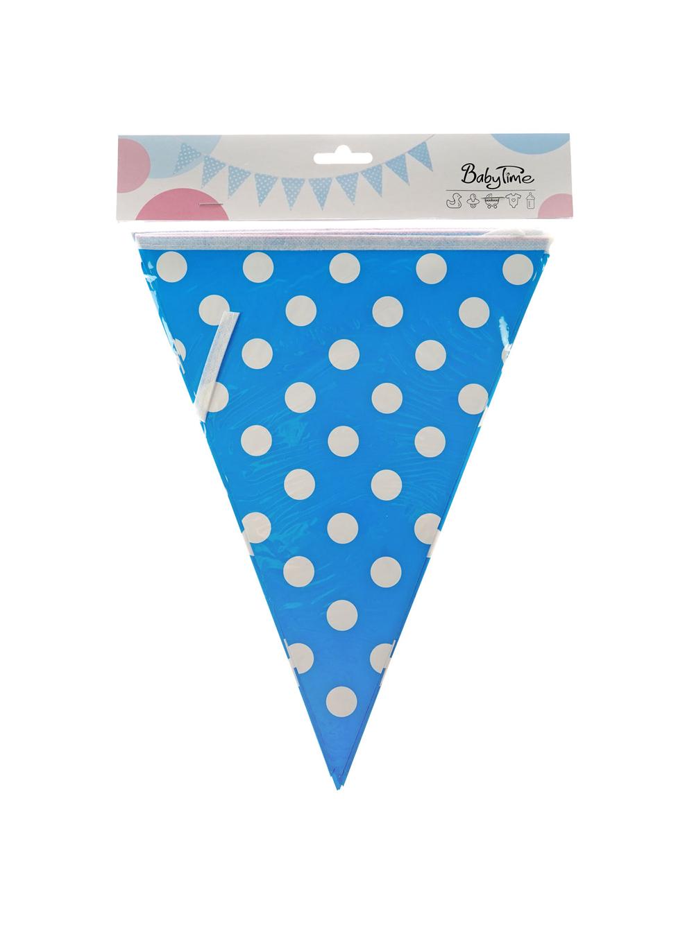 Girlanda kropki - niebieska