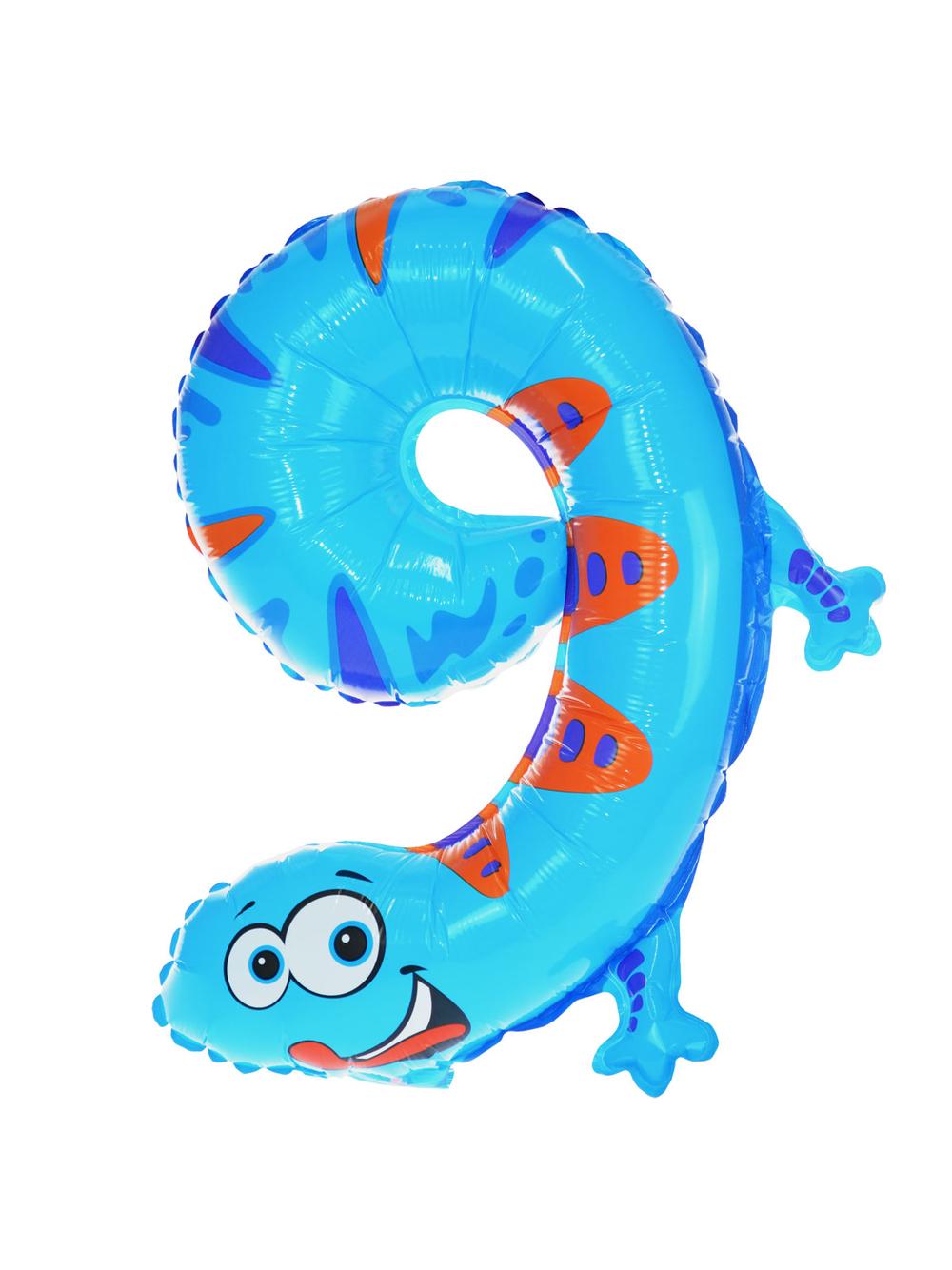 Balon foliowy cyferka zwierzątko nr 9