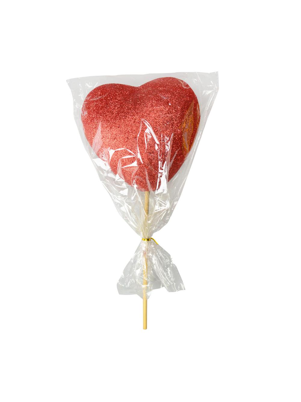 Duże serce brokatowe na piku