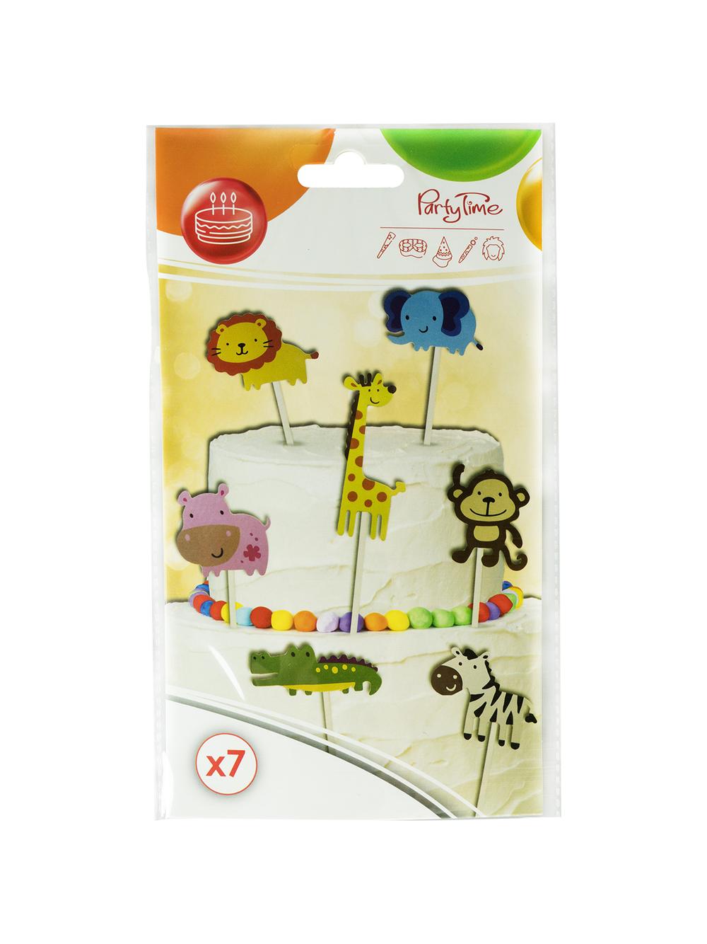 Dekoracja tortu - ZOO safari (7 szt.) - FSC Mix Credit