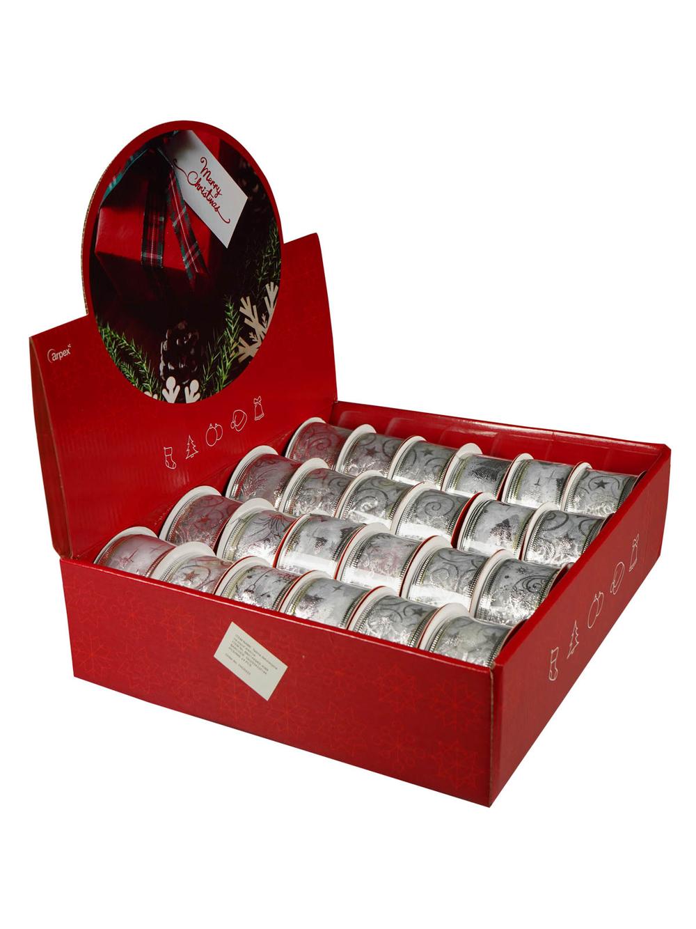 Taśma dekoracyjna na szpuli srebrna