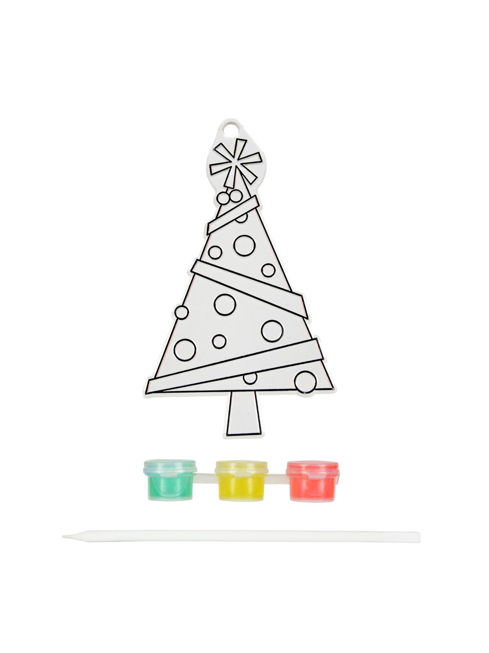 Świąteczny witrażyk z farbkami