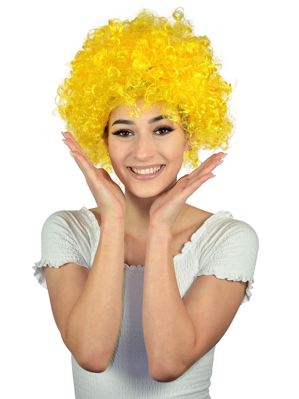 Peruka afro XXL żółta