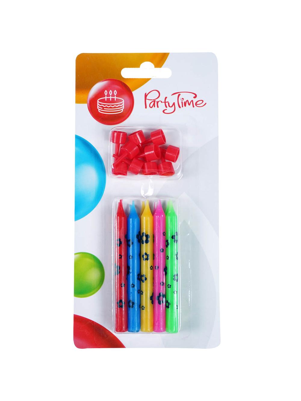 Świeczki urodzinowe kwiaty (10 szt.)