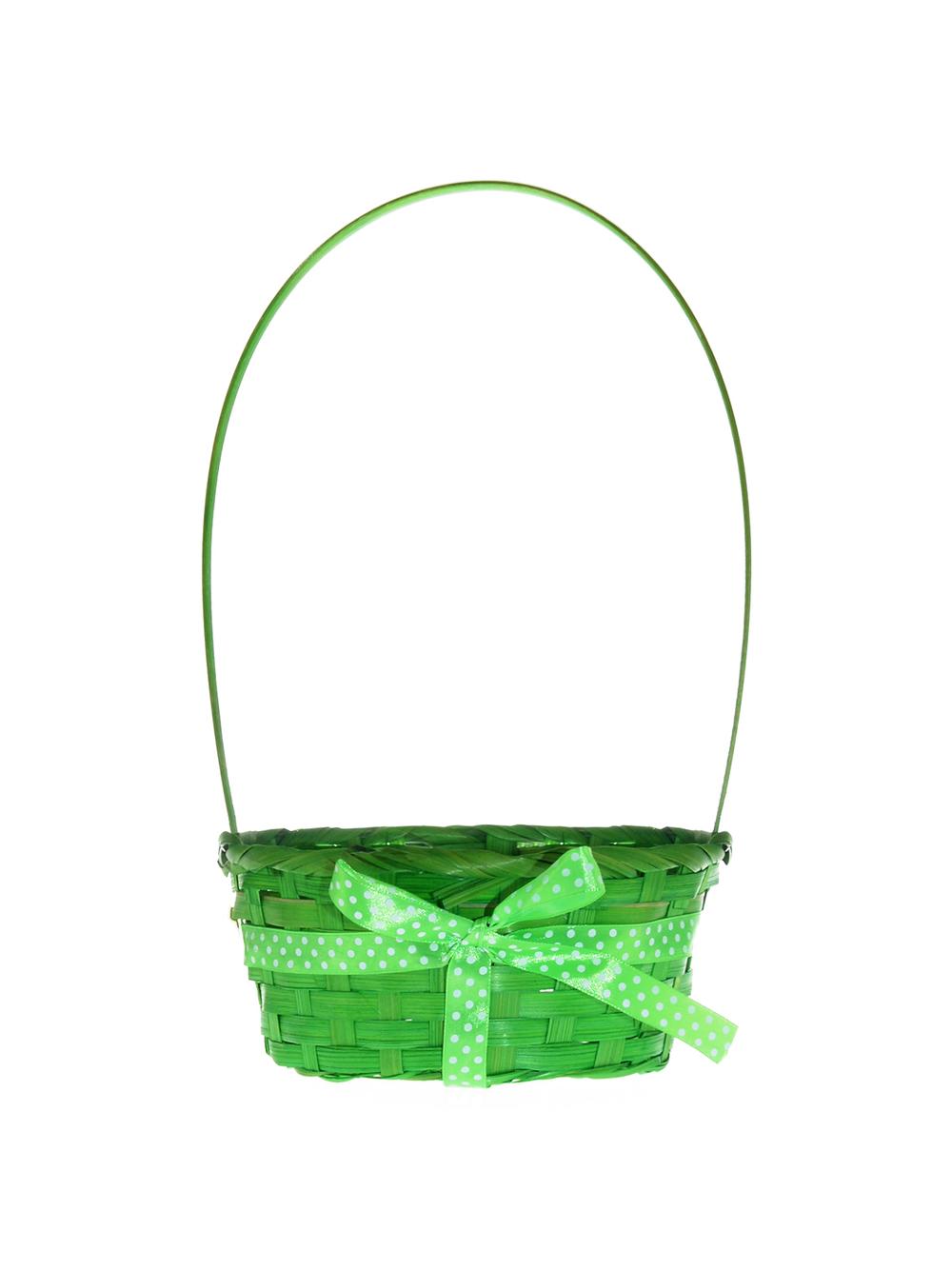 Kolorowy koszyczek wielkanocny ze wstążką