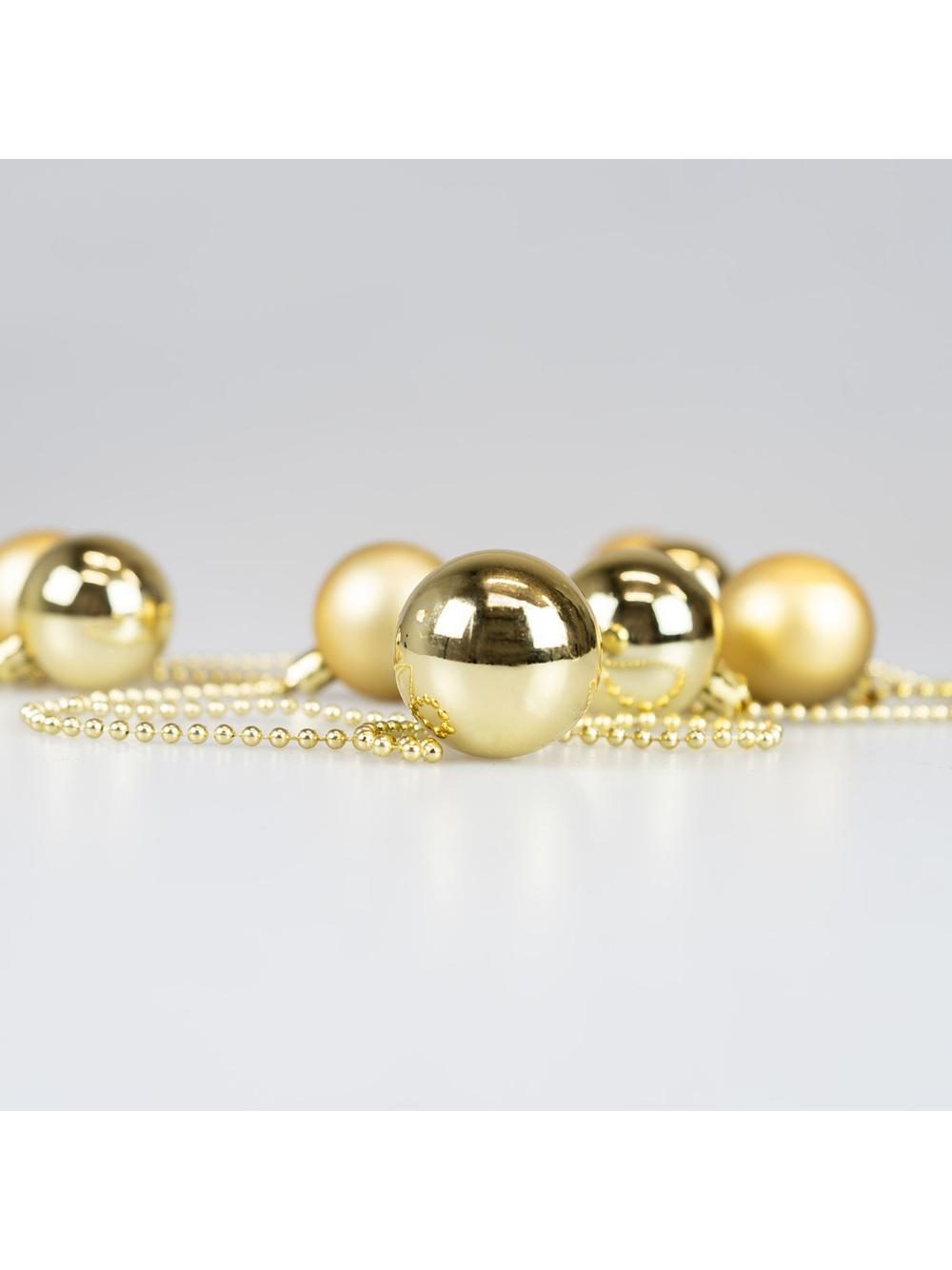 Bombki na łańcuchu - złote