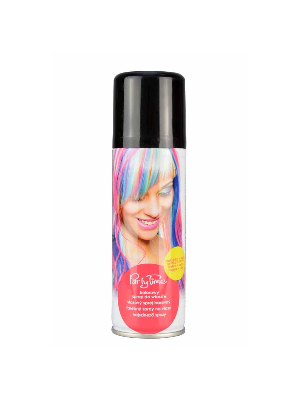Kolorowy spray do włosów czarny