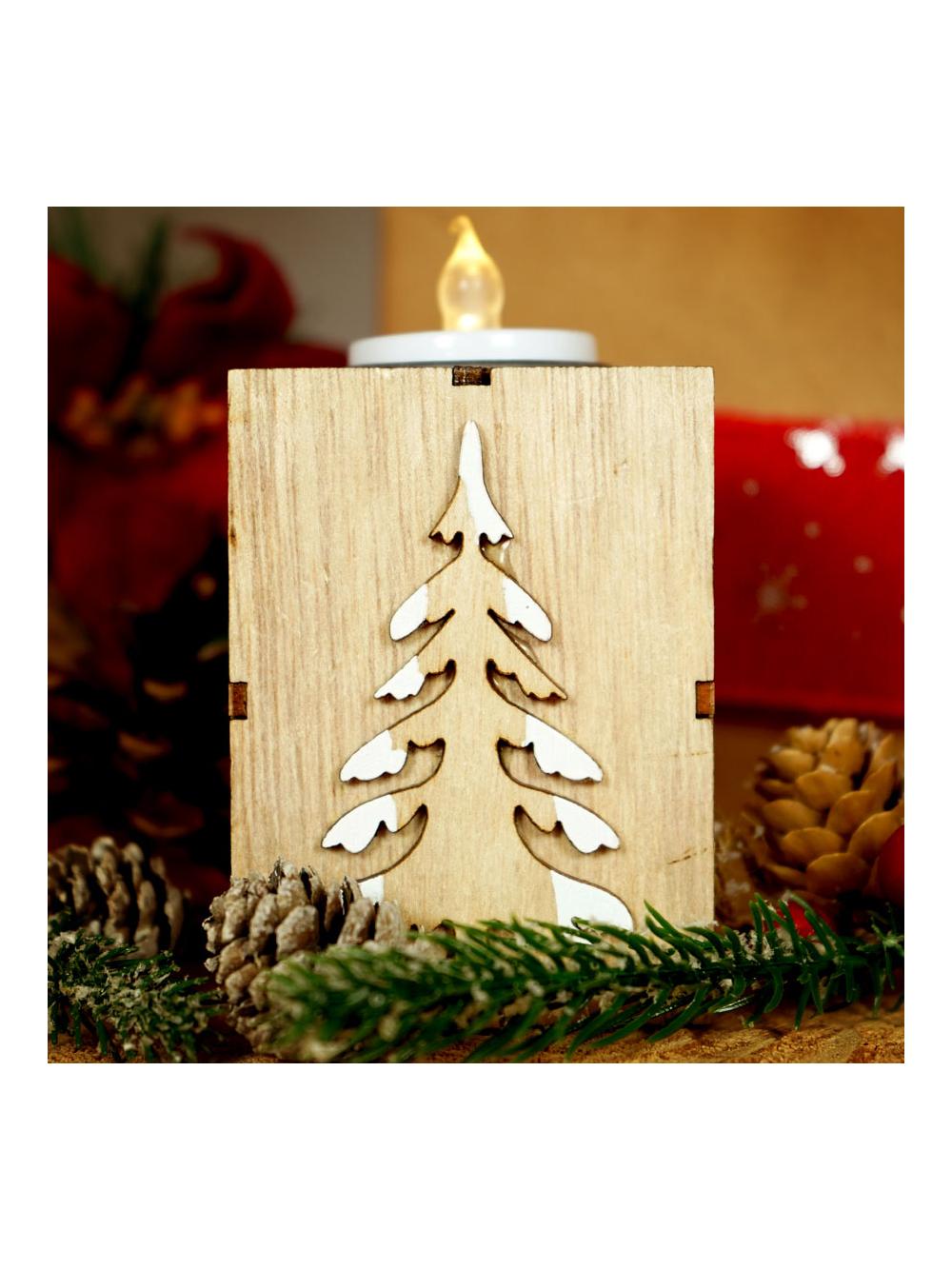 Świecznik drewniany