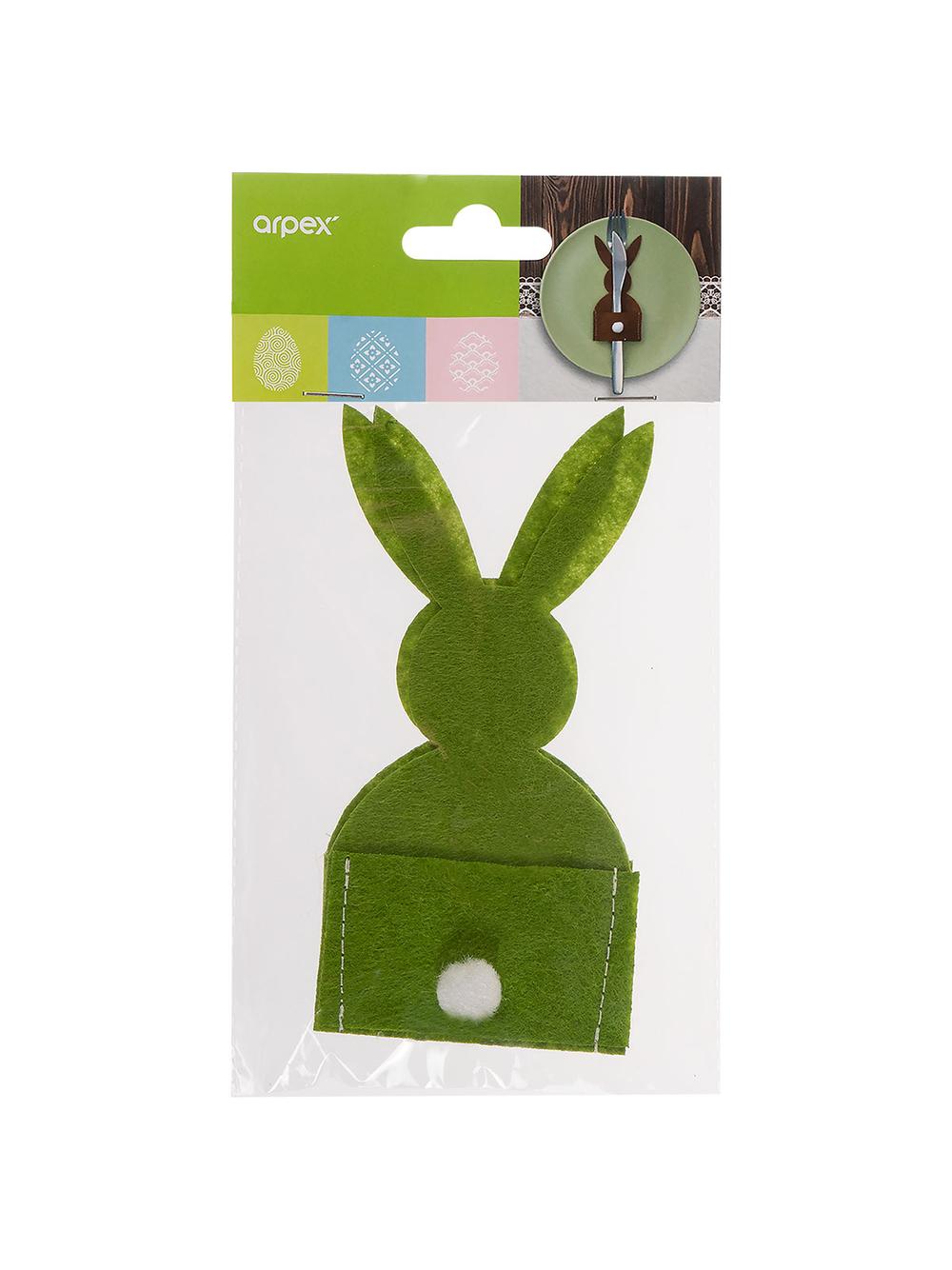 Filcowe etui na sztućce - zajączki (2 szt.)