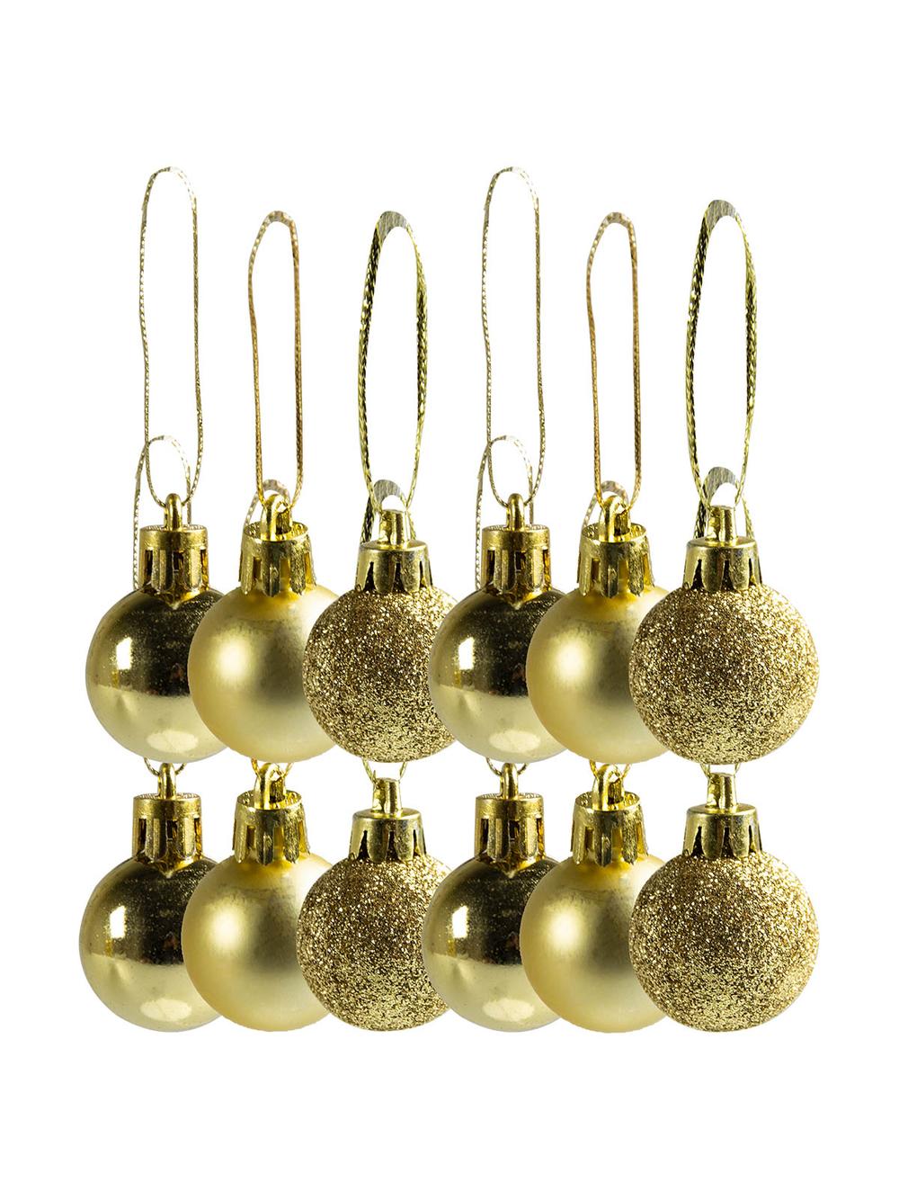 Bombki mini (12 szt.) złote