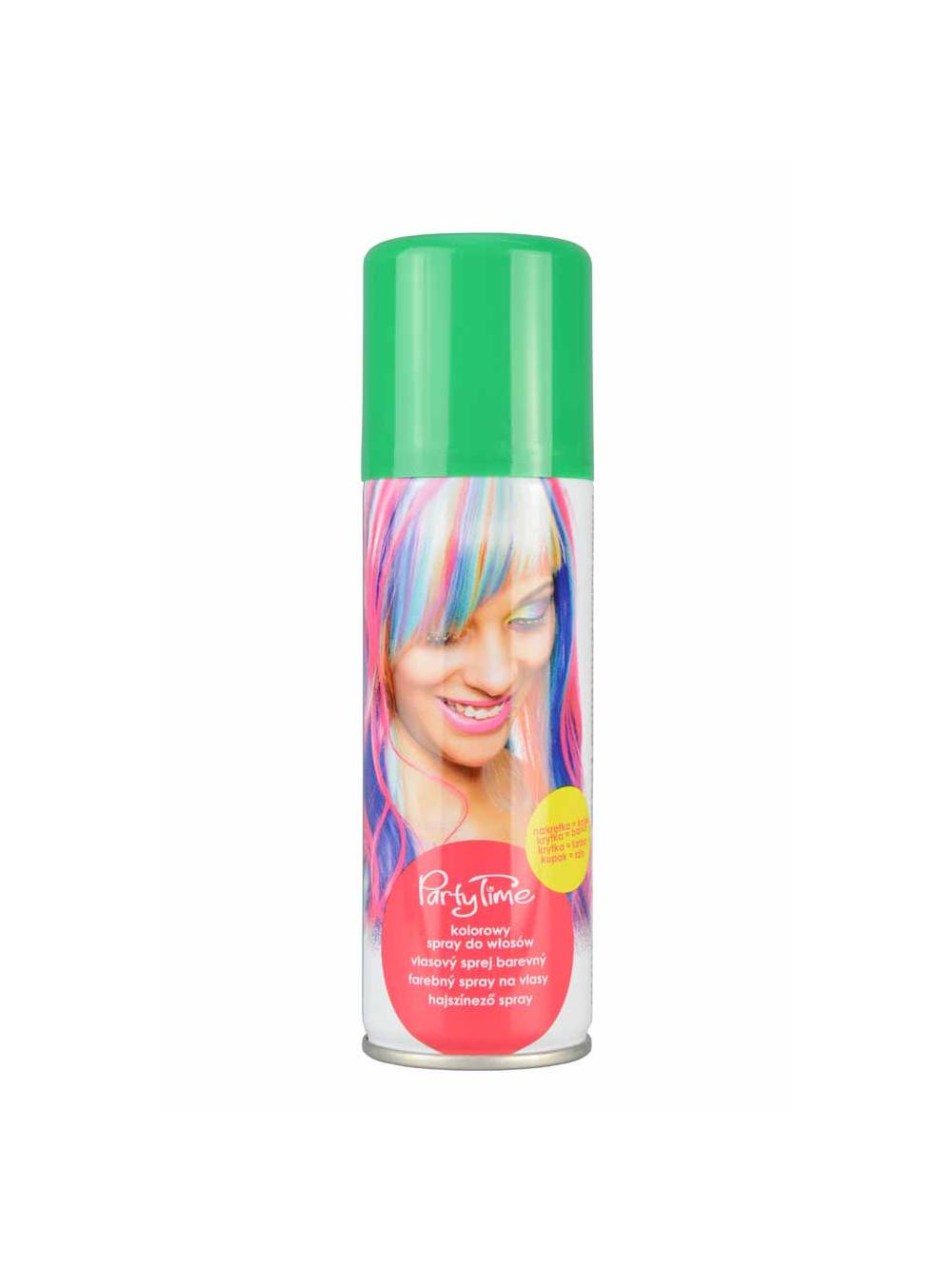 Kolorowy spray do włosów zielony