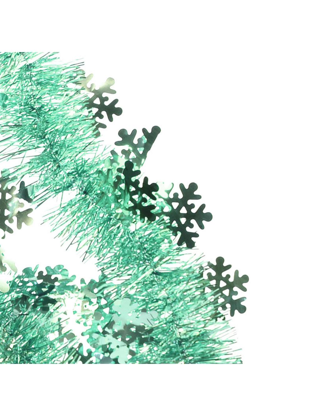 Łańcuch dekoracyjny - śnieżynki miętowy