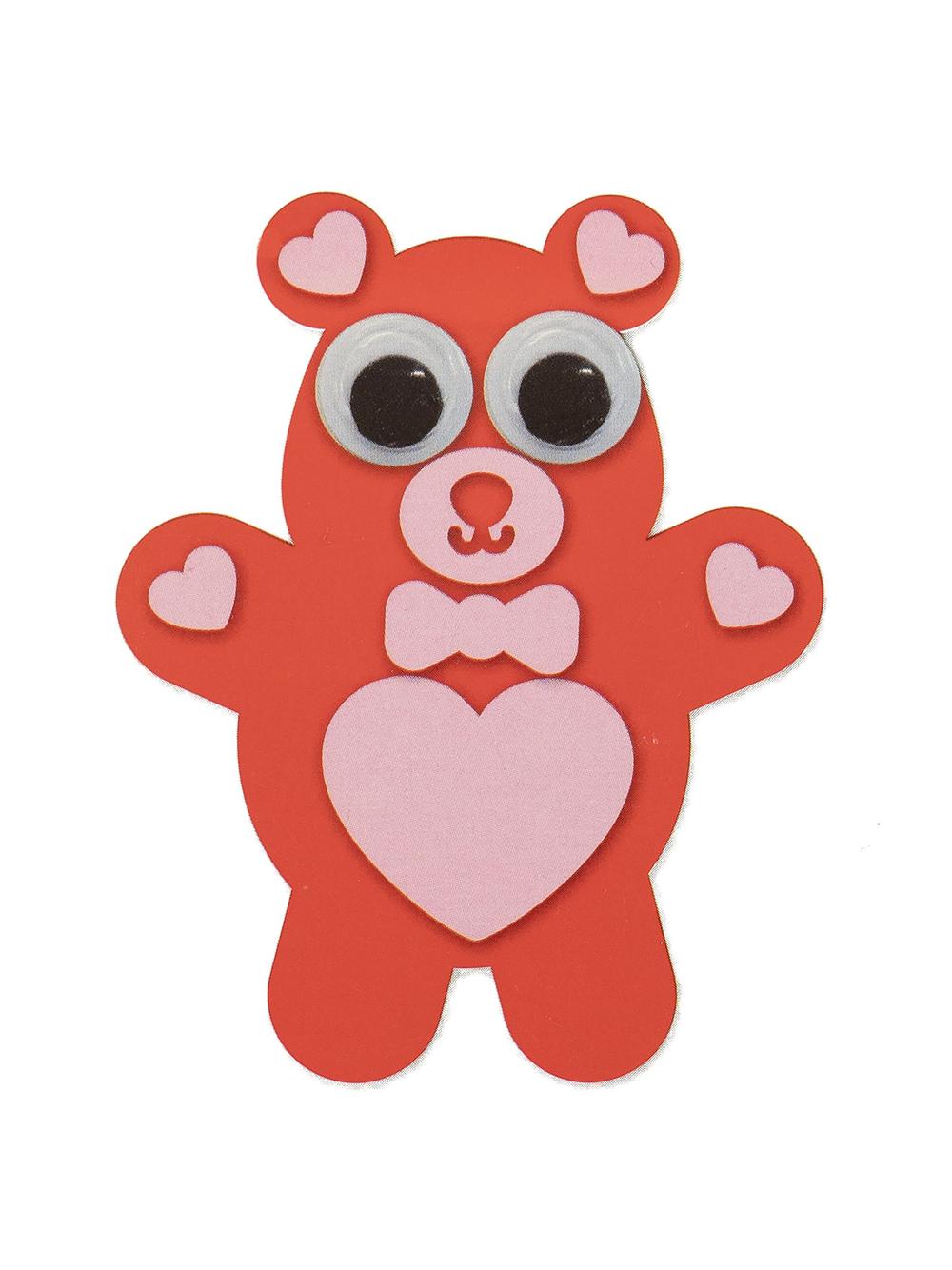 Wyklejanka - miś DIY z pianki