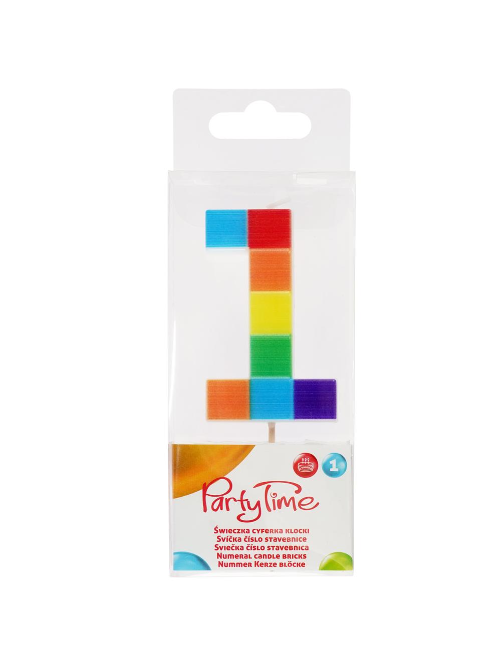 Świeczka cyferka klocki nr 1