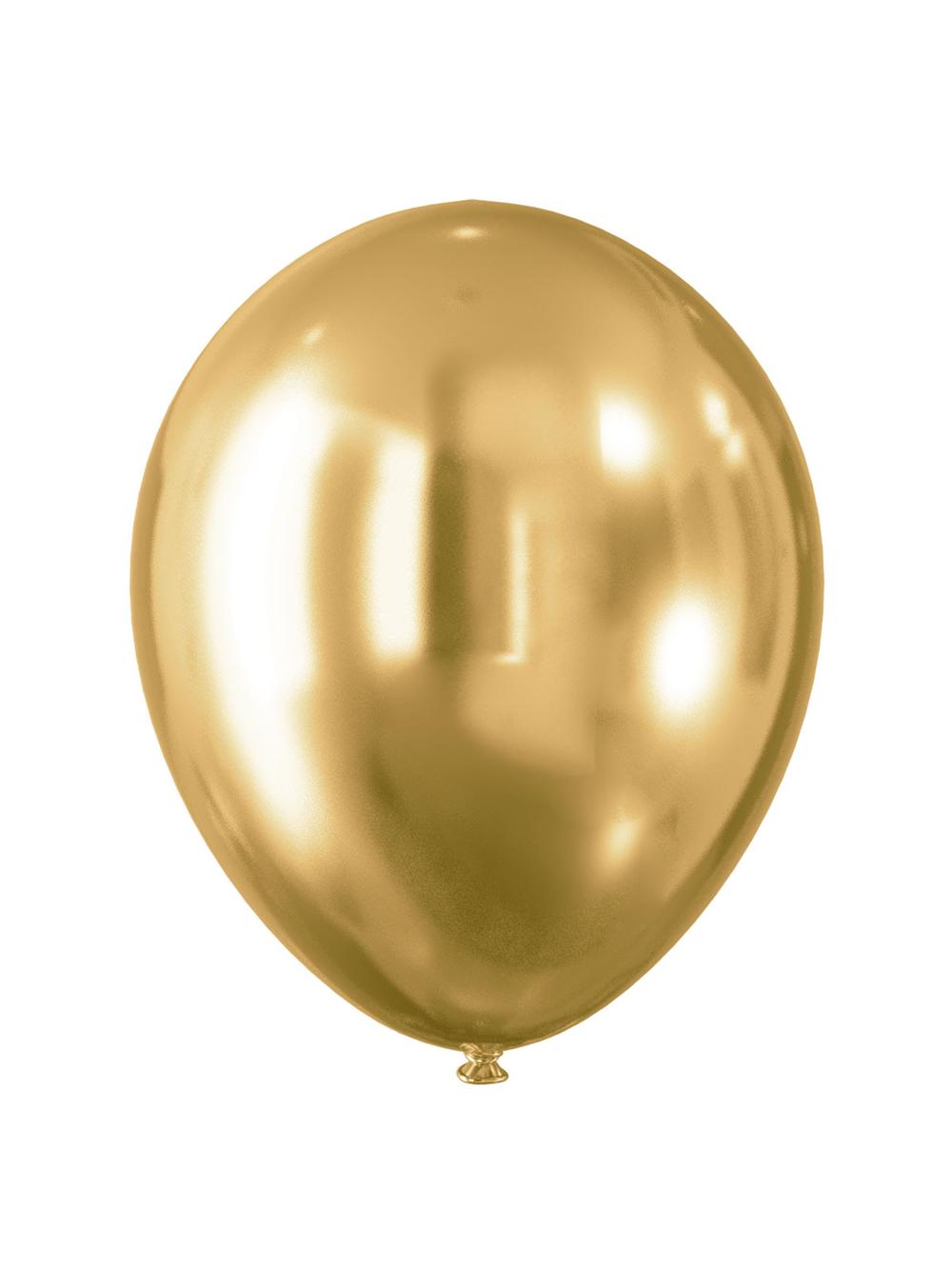 Balony - efekt chromu złote (5 szt.)