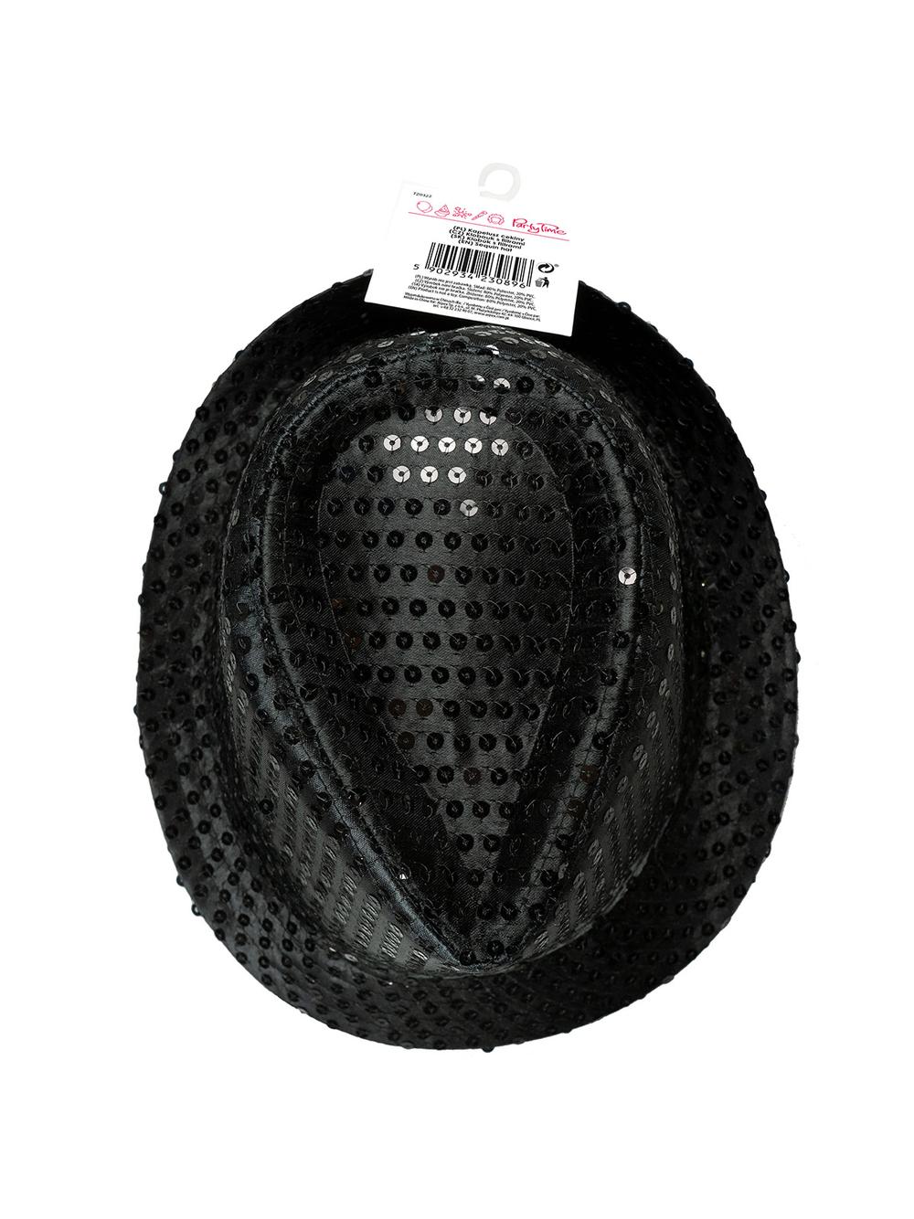 Kapelusz cekiny czarny