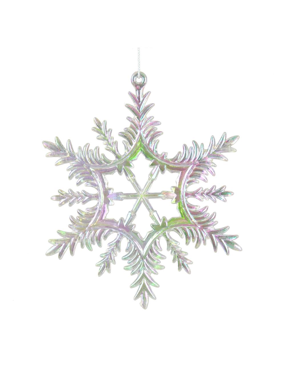 Ozdobna zawieszka - opalizująca śnieżynka