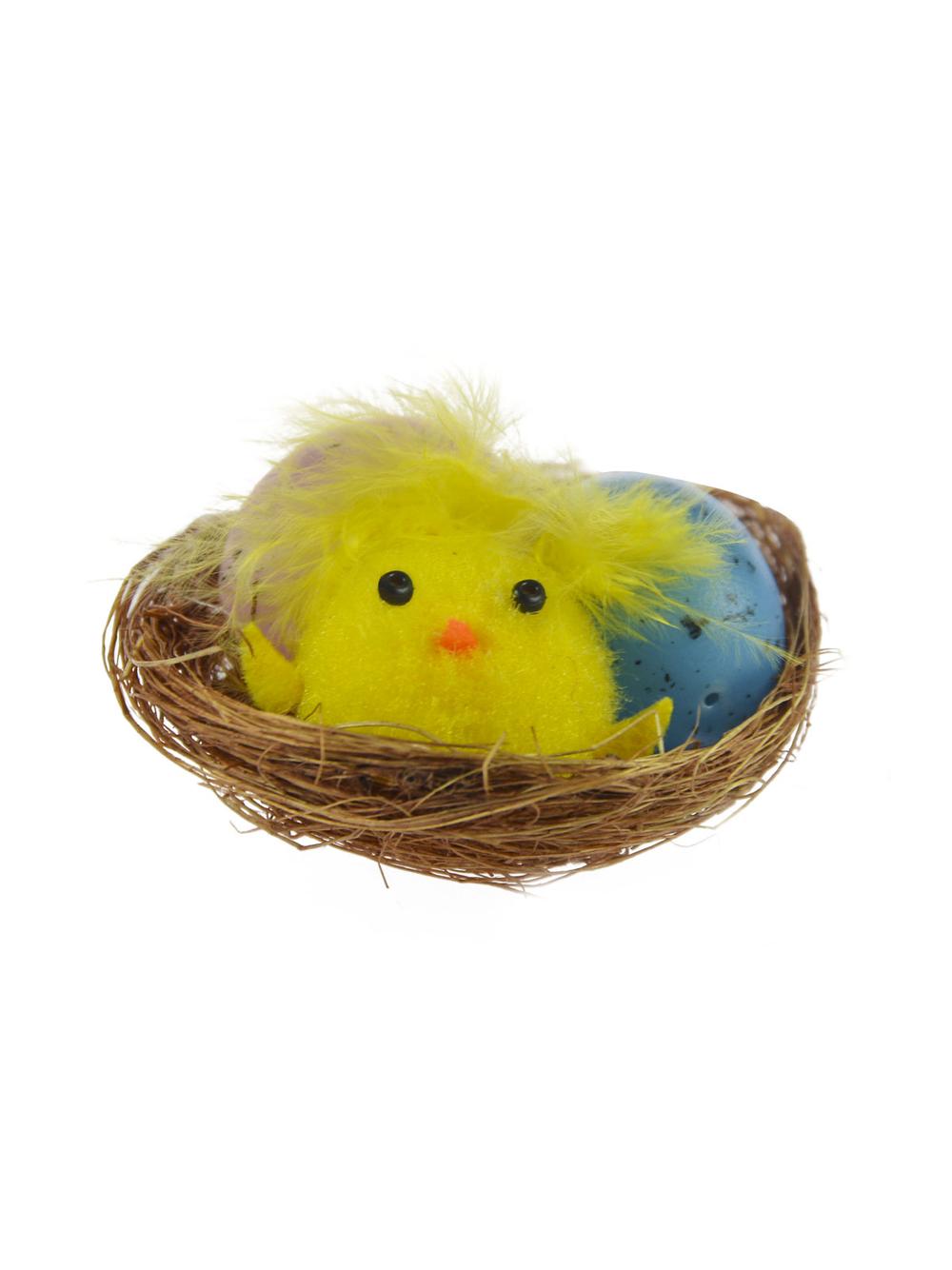 Kurczak w gniazdku z kolorowymi jajkami (3 szt.)
