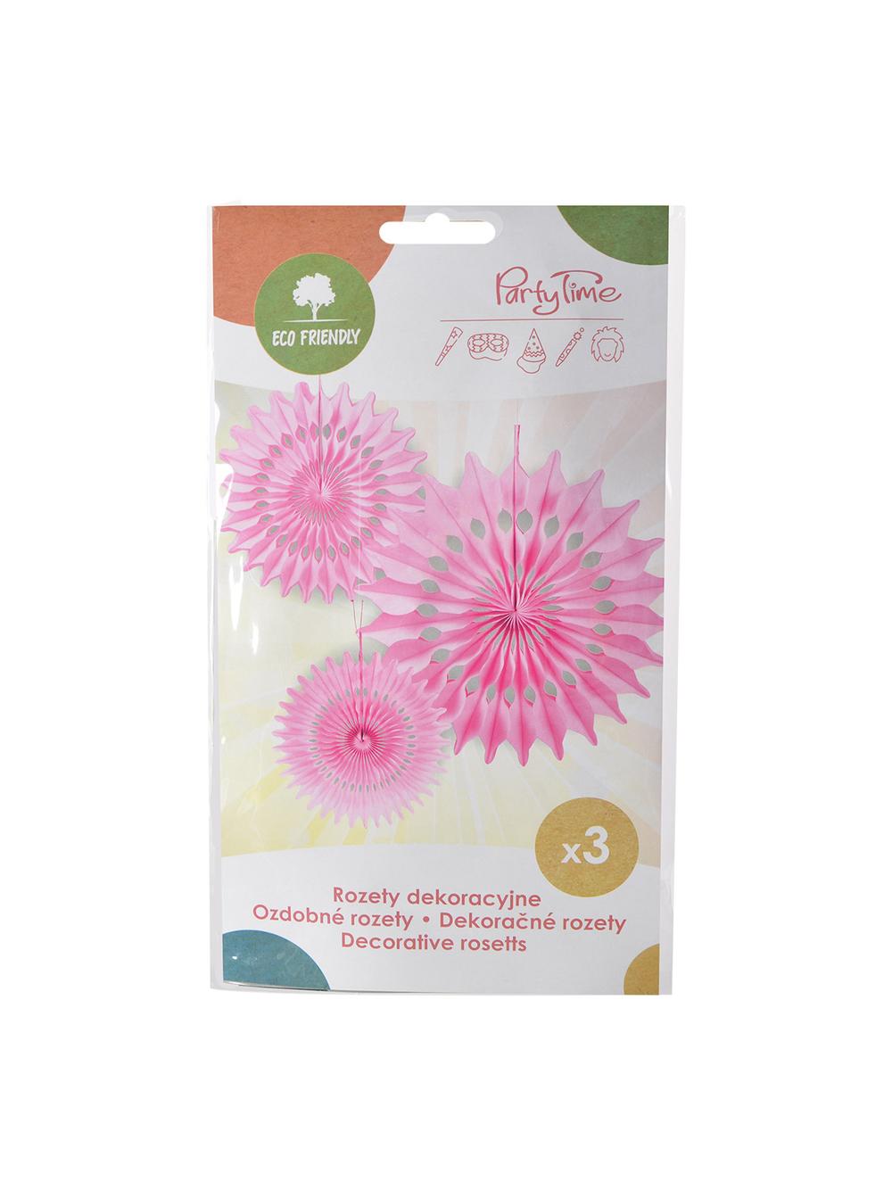 Rozety dekoracyjne (3 szt.) różowe - FSC Mix Credit