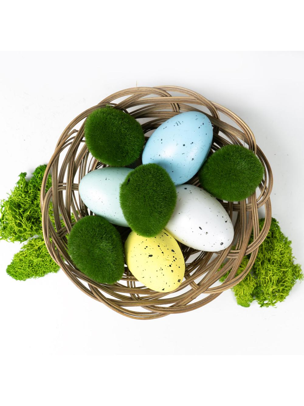 Dekoracyjne kamienie z imitacji mchu (4 szt.)