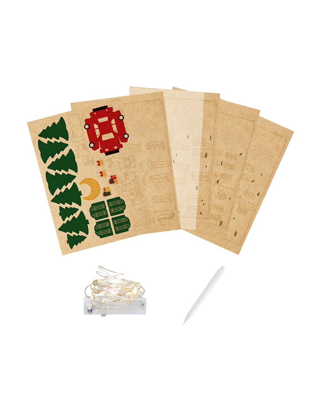 Świąteczne domki DIY (z lampkami LED i markerem)