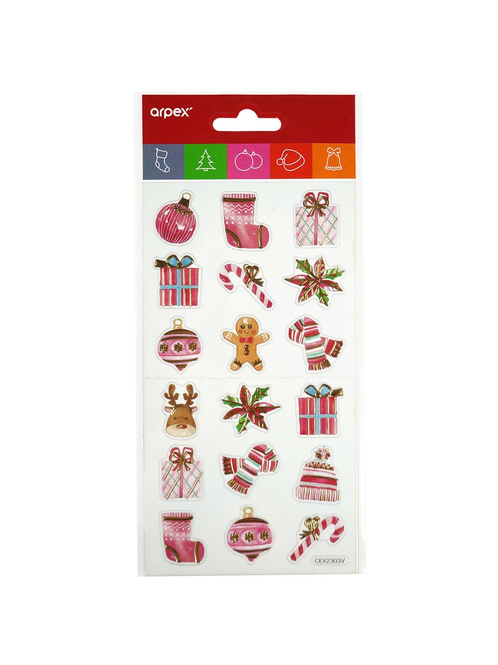 Pastelowe świąteczne naklejki