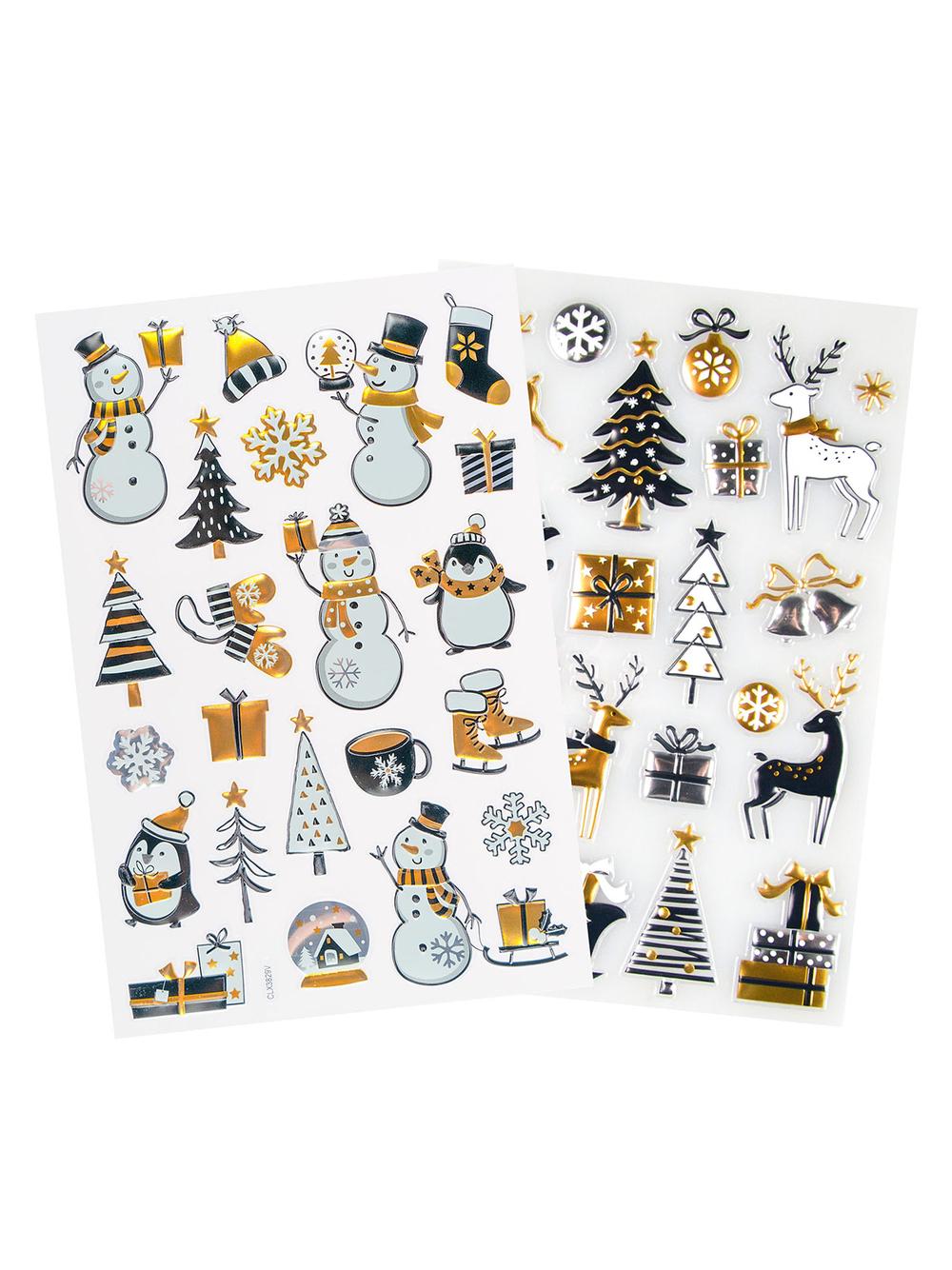 Świąteczne naklejki 3D Glamour