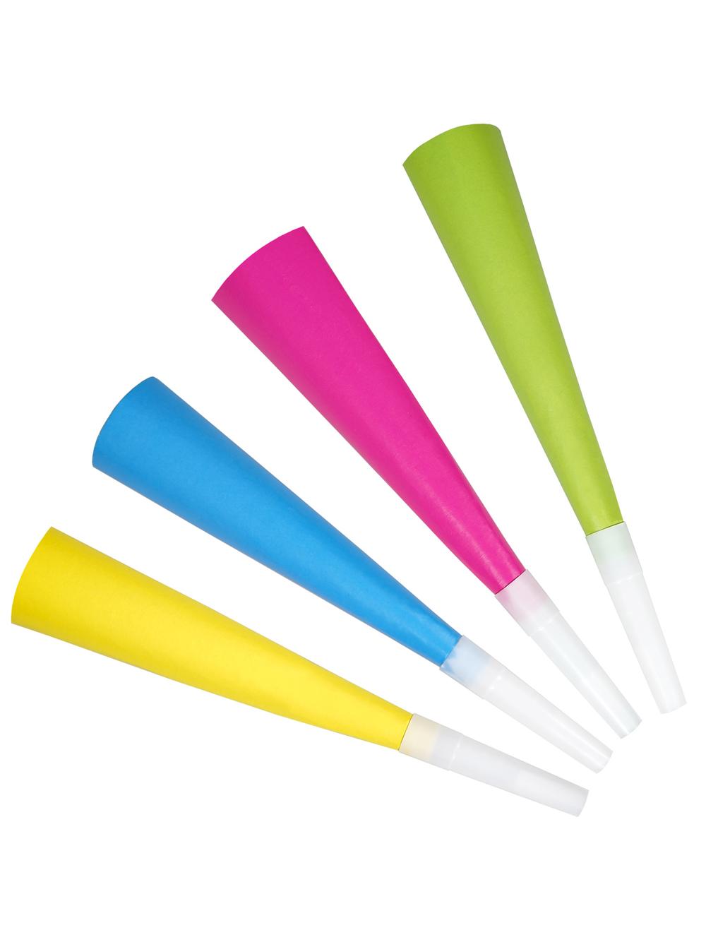 Trąbki Neon party (4 szt.)