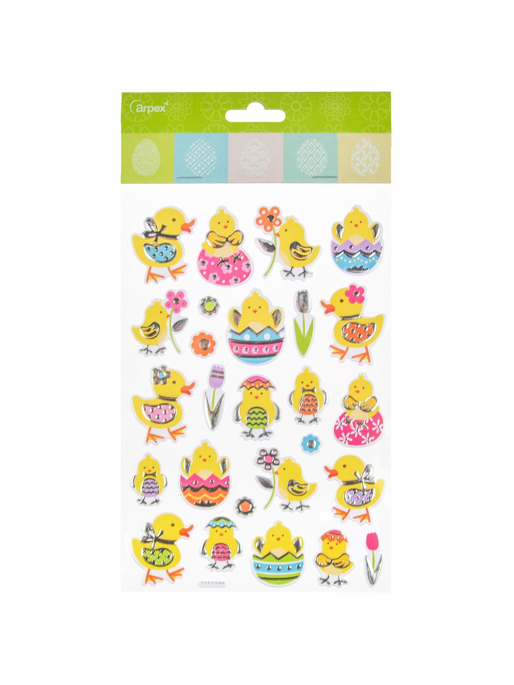 Posrebrzane naklejki wielkanocne