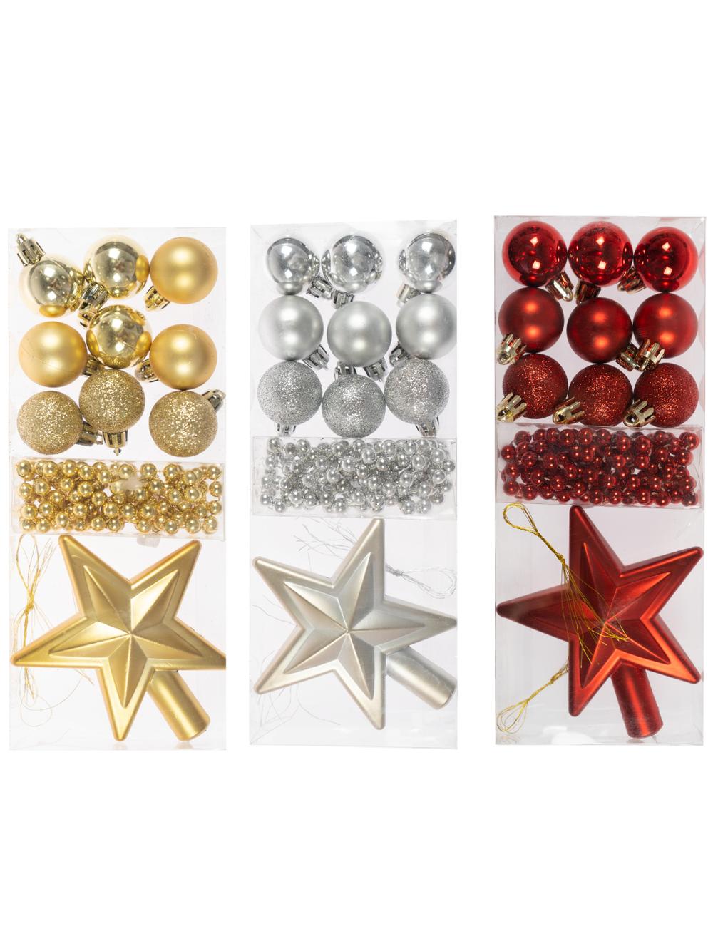 Zestaw choinkowy (11 elementów) czerwony