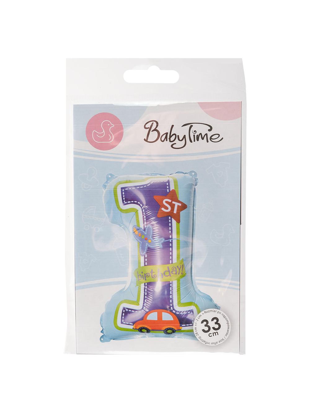 Balon foliowy roczek - niebieski