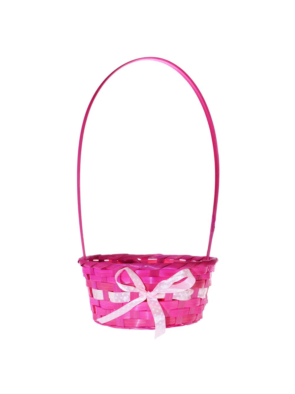 Kolorowy koszyczek wielkanocny ze wstążką
