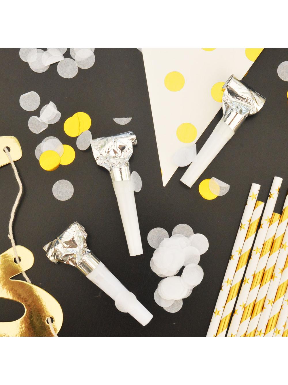 Gwizdki Celebrate! (6 szt.) srebrne